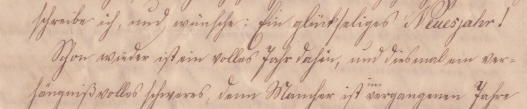 Part of a letter in old German script